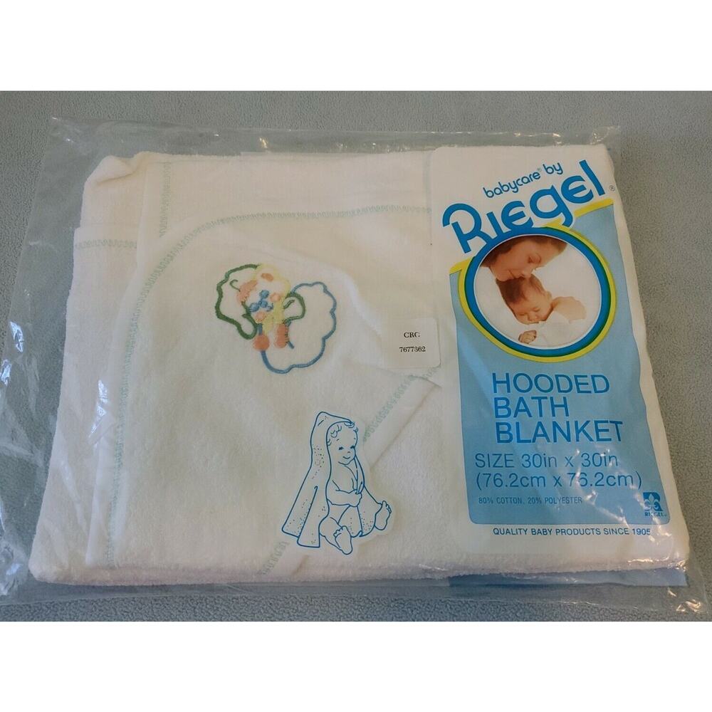 New Vintage babycare Riegel Baby Hooded Bath Blanket Towel 30x30